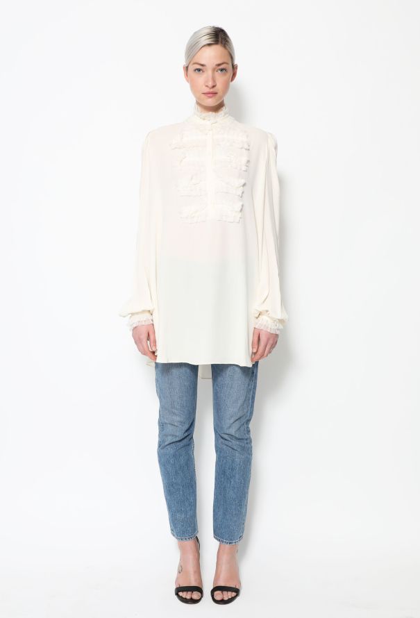 Alexander McQueen 2011 Ruffled Silk Blouse - 3