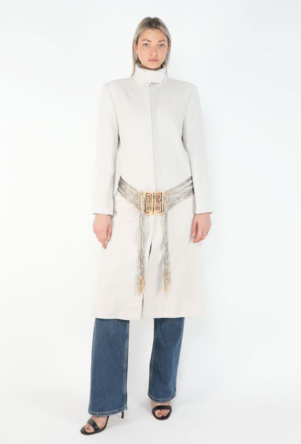 Chloé Iconic F/W 2000 Belted Fringe Coat - 4