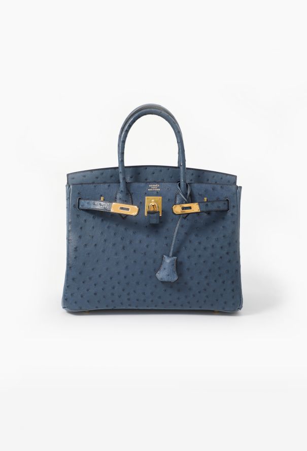 Hermès Blue Ostrich Birkin 30 - 2