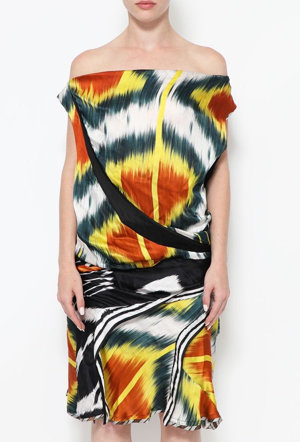 Balenciaga F/W 2007 Ikat Silk Dress - 3