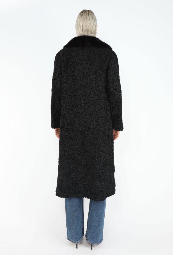 1950s Astrakhan & Mink Fur Coat - 5