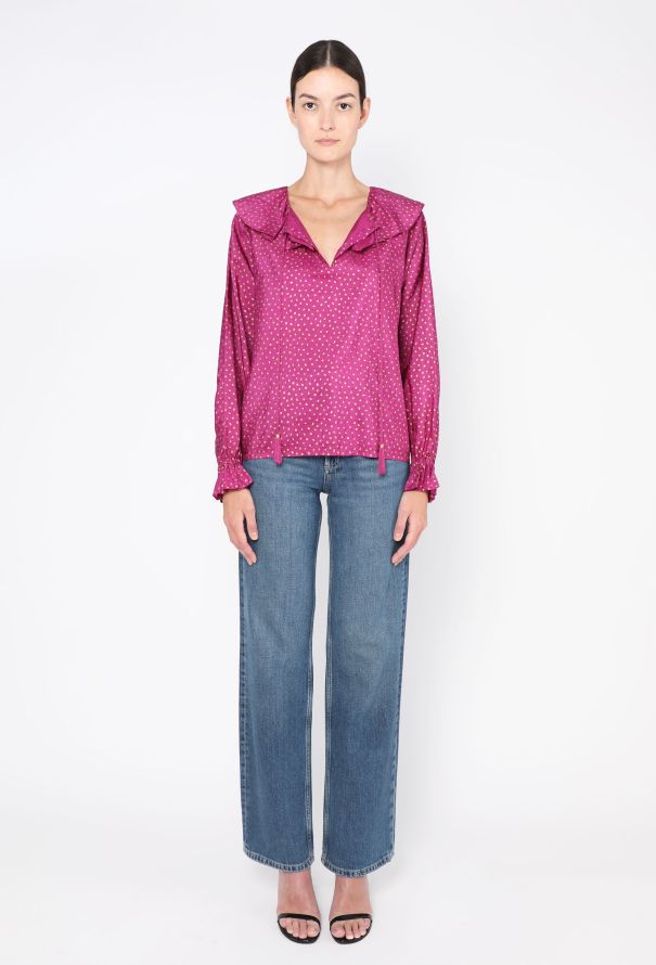 Saint Laurent 1981 Polka Dot Tassel Blouse - 3