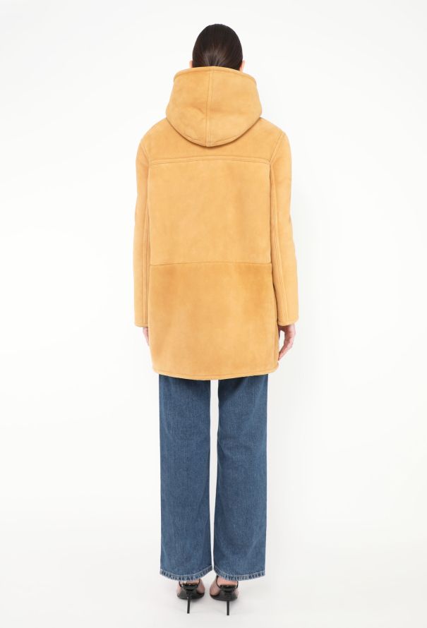 Céline 2019 Hooded Shearling-Lined Toggle Coat - 6
