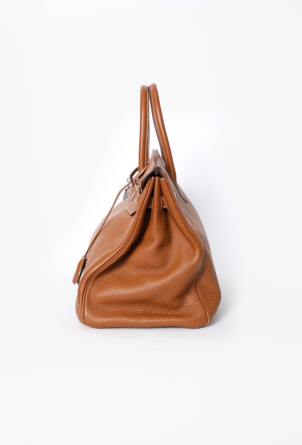 Hermès Gold Taurillon Clémence Birkin 35 - 7