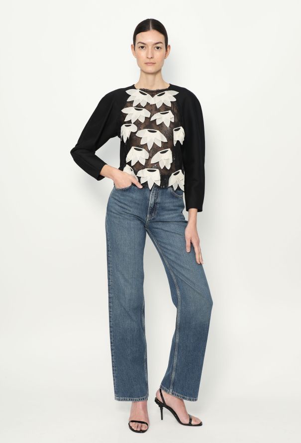 Chloé Floral Appliqué Lace Top - 3