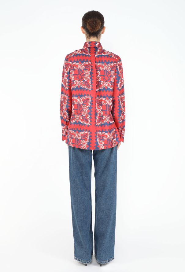 Valentino Resort 2019 Foulard Silk Blouse - 6
