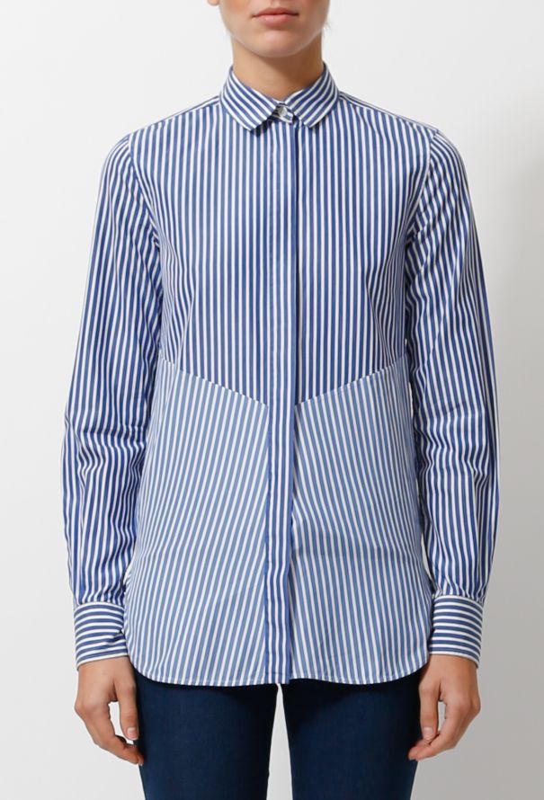 Céline Monochromatic Striped Shirt - 1