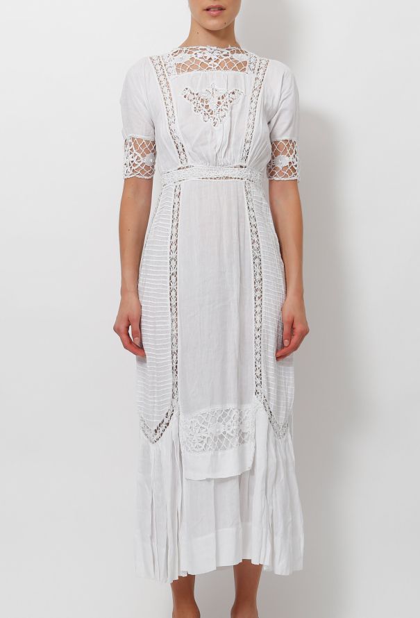 Antique Broderie Anglaise Dress - 3