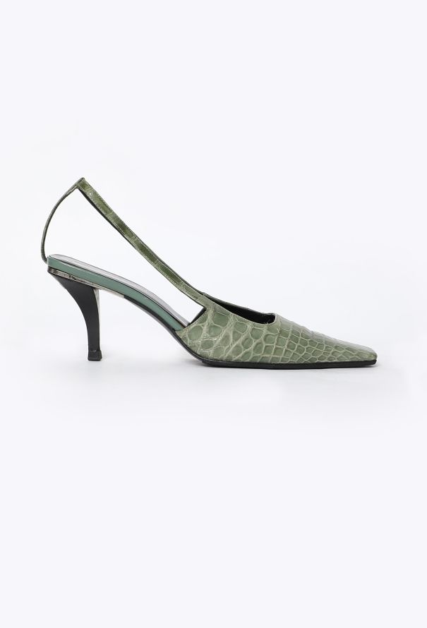 Gucci Alligator Slingback Pumps, S/S 1998 - 1