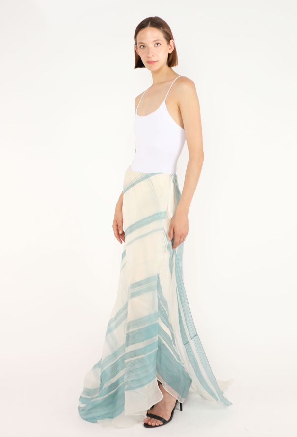 Calvin Klein Asymmetrical Layered Silk Skirt, 1990s - 3