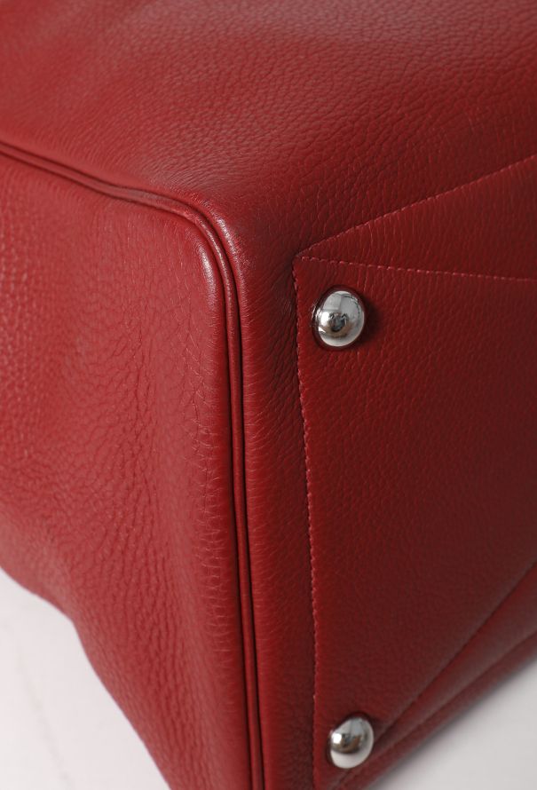 Hermès Red Clemence Victoria 40 - 8
