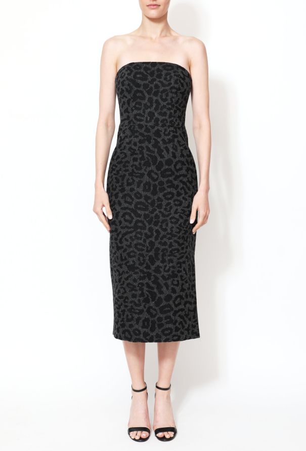 Valentino F/W 2020 Leopard Print Bustier Dress - 4