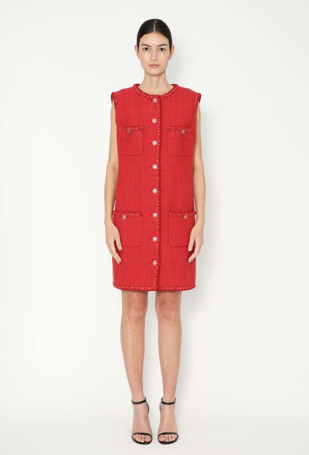 Chanel 2022 Tweed Braided Trim Dress - 1