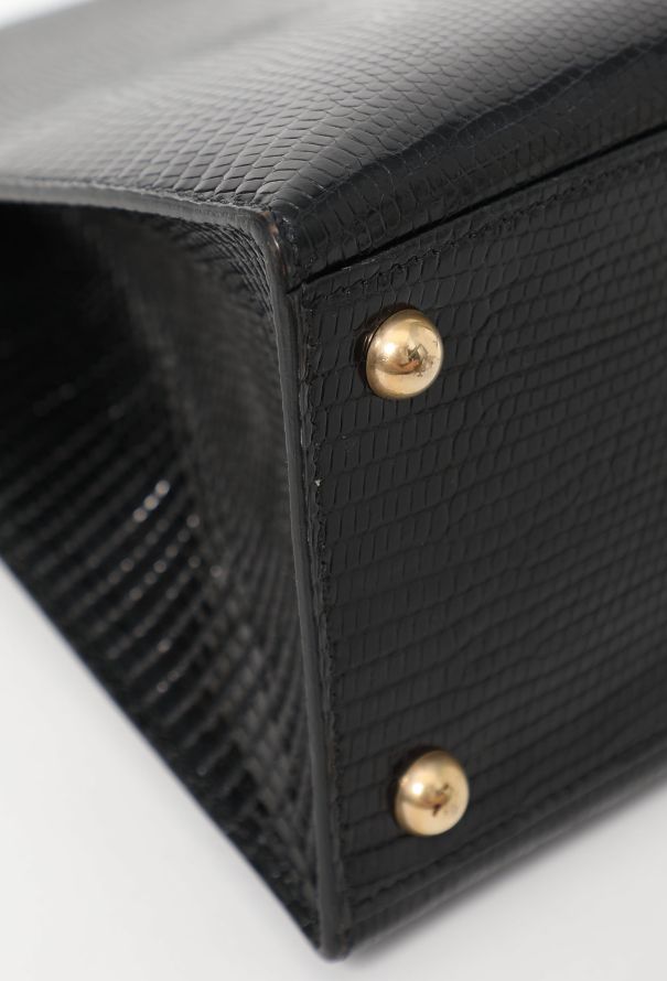 Hermès Black Varanus Niloticus Lizard Dalvi 30 - 10