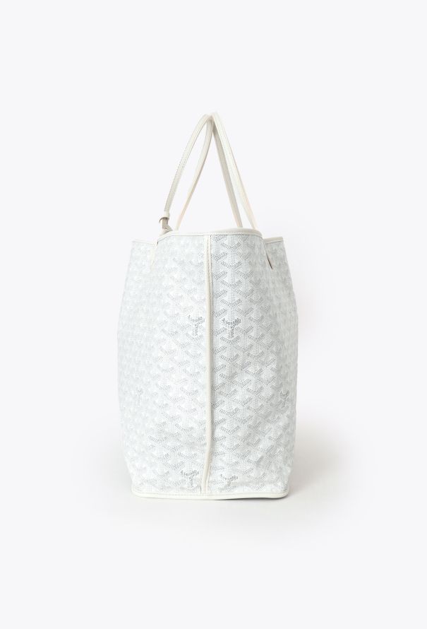 Goyard Saint Louis PM Tote Bag White Goyardine canvas - 4