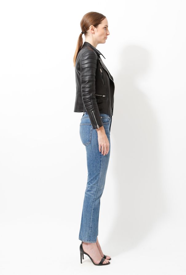 Céline Classic Leather Biker Jacket - 3