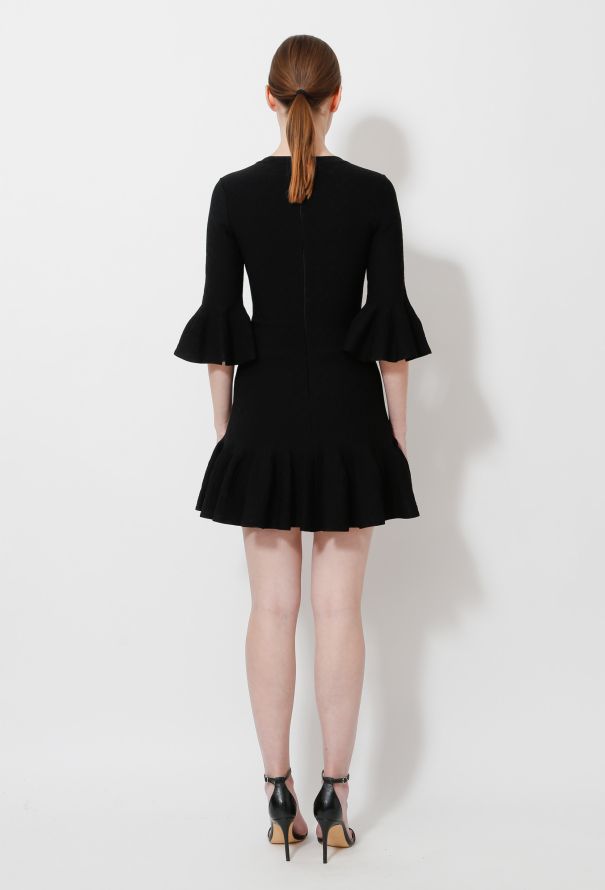 Alaïa Ruffled Knit Skater Dress - 4