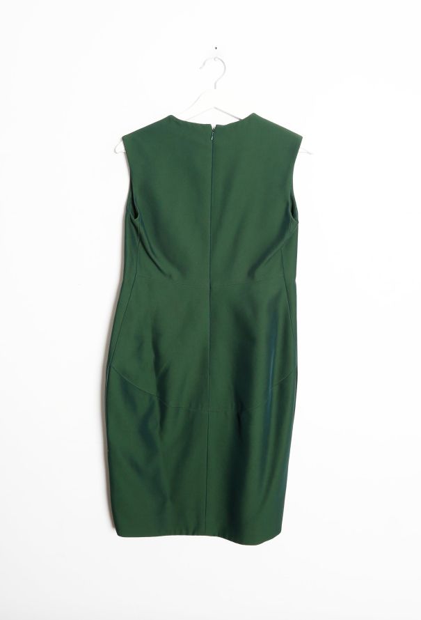 Céline Crepe Tulip Dress in Forest Green – 2010 - 6