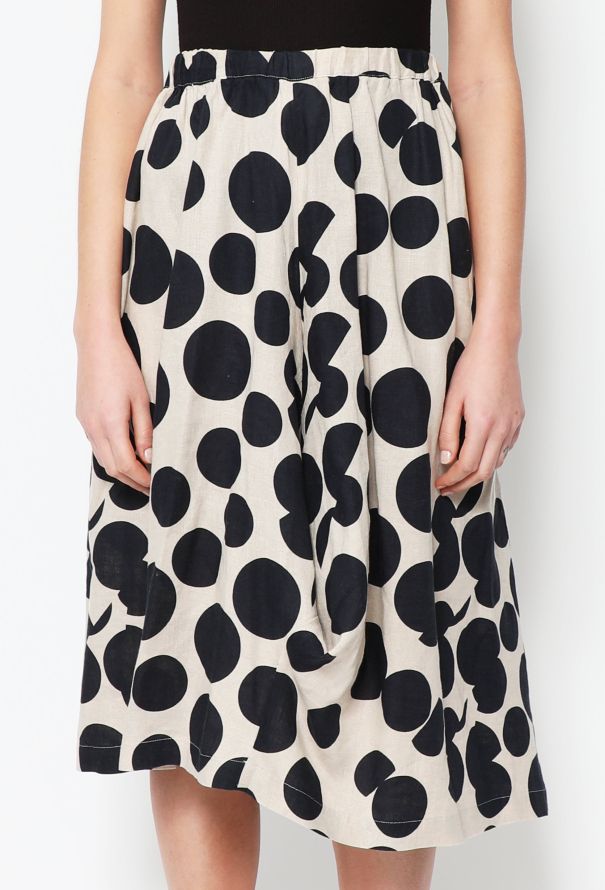 Comme des Garçons S/S 2015 Polka Dot Linen Skirt - 3