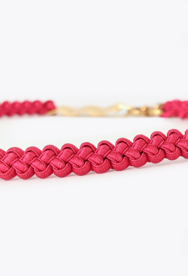 Saint Laurent Vintage Metallic Braided Cord Belt - 3