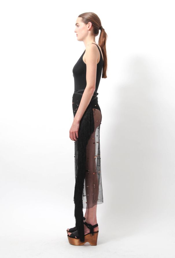 Ann Demeulemeester Feathered Wrap Skirt - 2