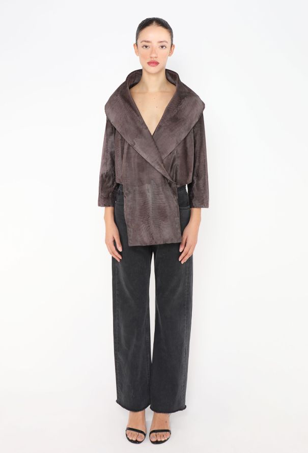 Prada 2000 Pony Hair Shawl Jacket - 2