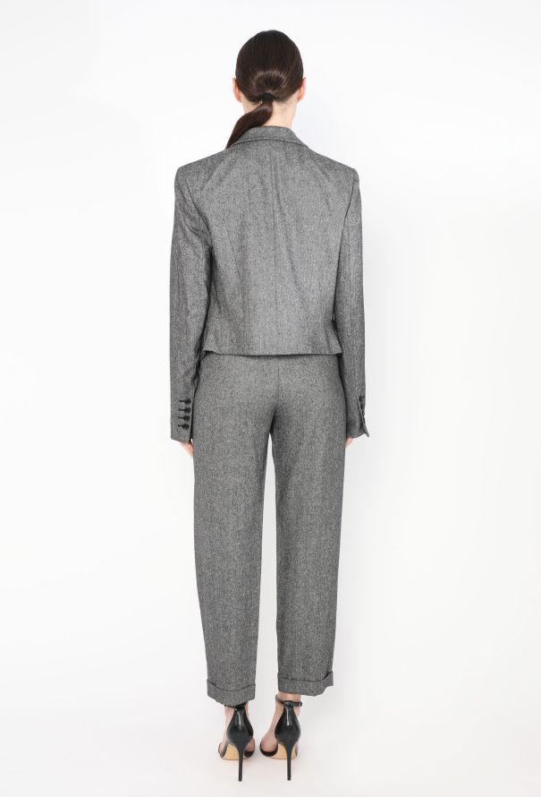 Dior 2024 Cropped Herringbone Ensemble - 7