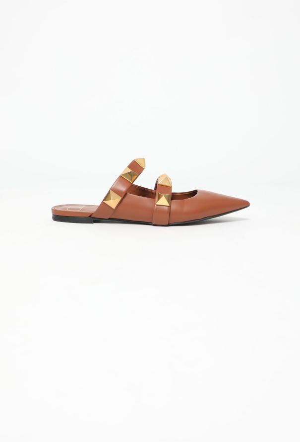 Valentino S/S 2021 Leather Rockstud Mules - 1