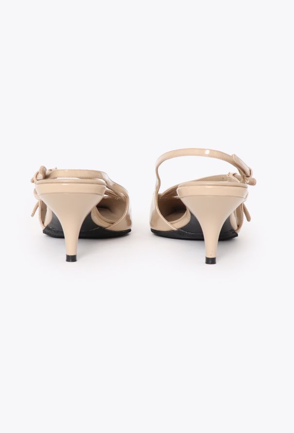 Miu Miu F/W 2023 Patent Strap Slingbacks - 6