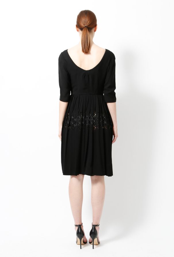 Exquisite Vintage Vintage Cut-out Embroidered Dress - 3
