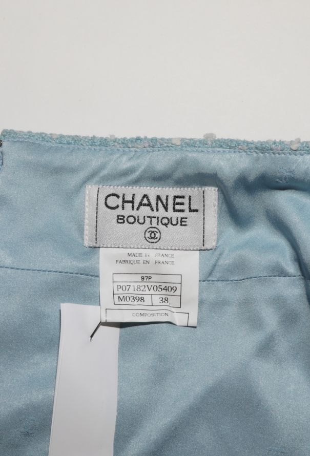 Chanel Pastel Bouclé Tweed Skirt, 1997 - 5