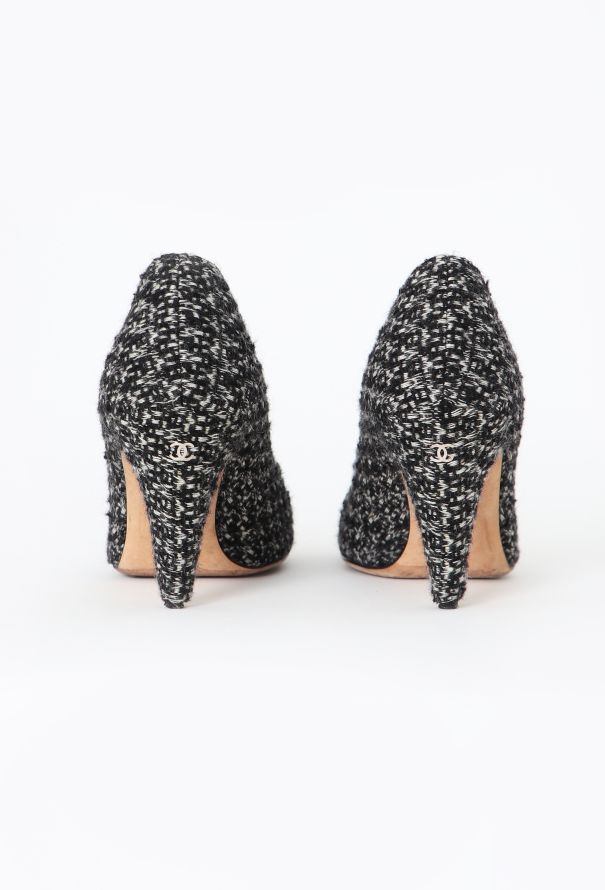Chanel Tweed Camélia Pumps - 5