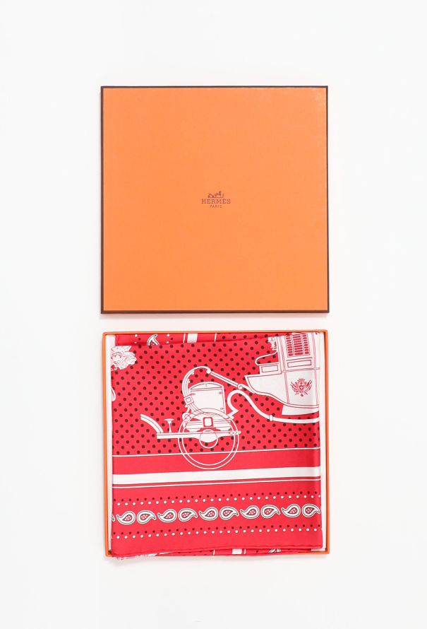 Hermès Bicolor 'Ex-Libris' 55cm Silk Carré - 3