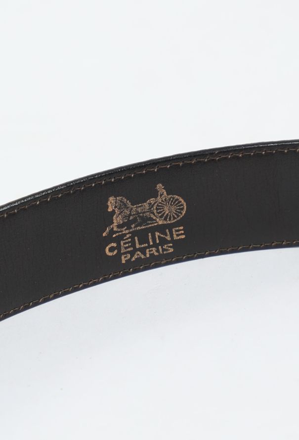 Céline Vintage Calèche Black Leather Belt - 5