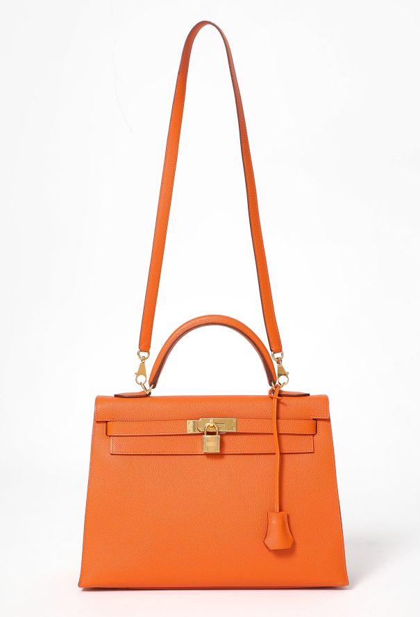Hermès Orange H Epsom Kelly Sellier 32 - 2