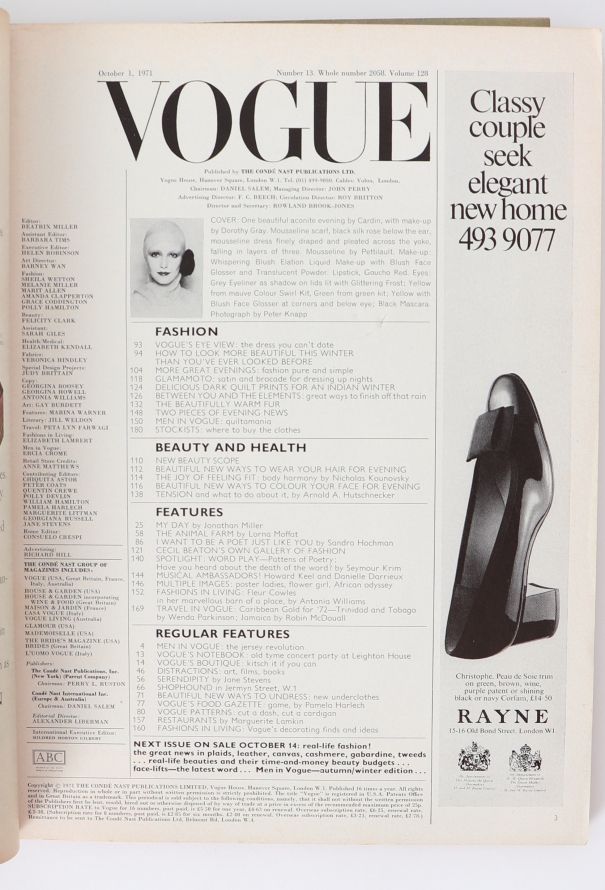 VOGUE UK 1971 Fall/Winter Set David Bailey - 5