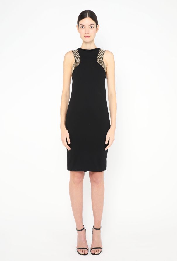 Gucci Embellished Chainlink Trim Dress - 2