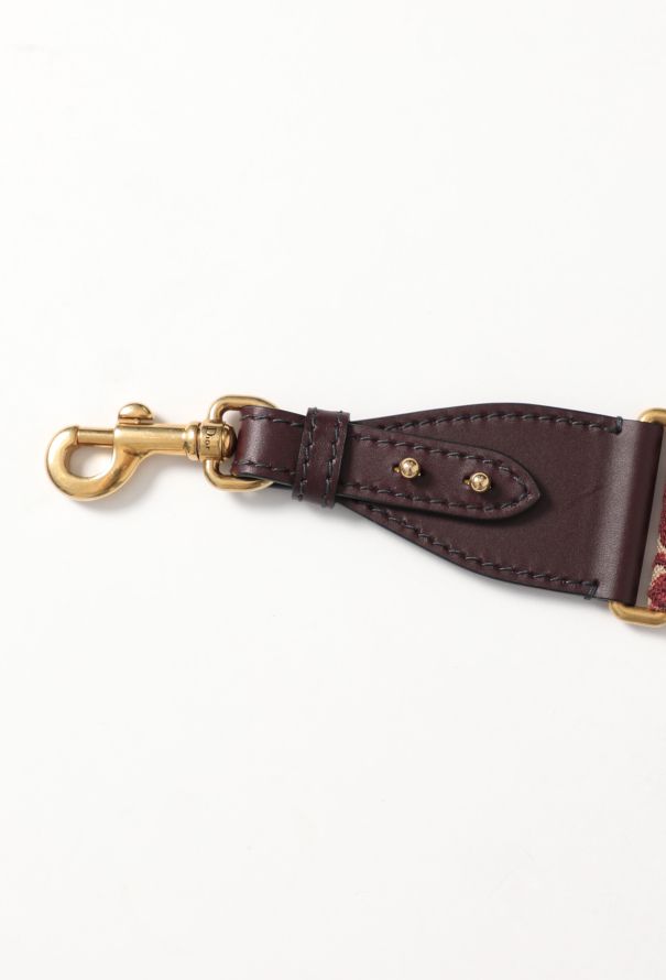 Dior S/S 2019 Burgundy Oblique Bag Strap - 7