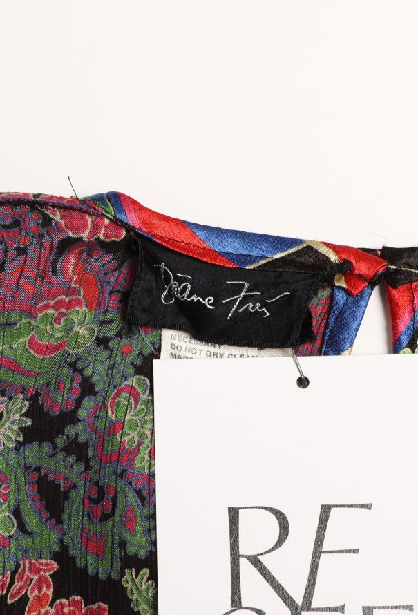 Diane Freis '80s Pleated Georgette Dress - 5
