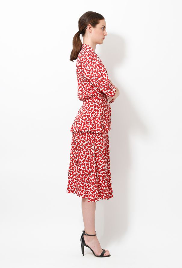 Exquisite Vintage Butterfly Printed Ensemble - 5
