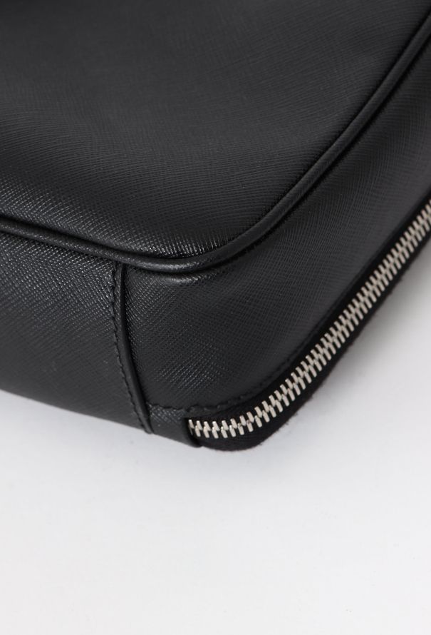 Prada Black Saffiano Briefcase - 11