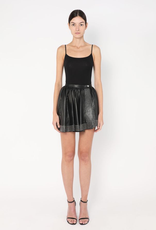 Alaïa Leather Eyelet Stud Skirt, S/S 2014 - 3