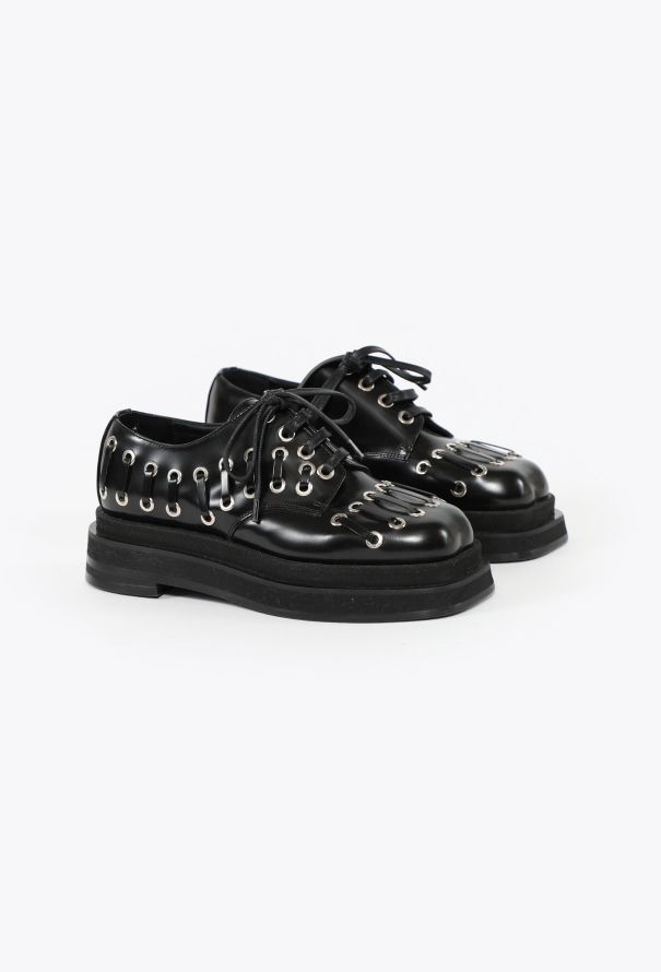 Simone Rocha Eyelet Platform Derbies - 3