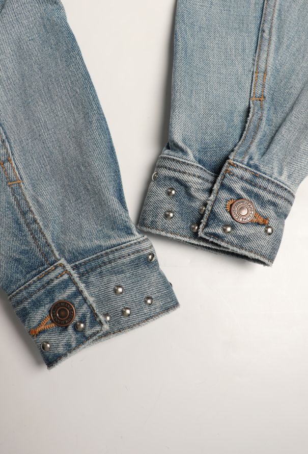 Céline 2021 Studded Denim Patchwork Jacket - 11