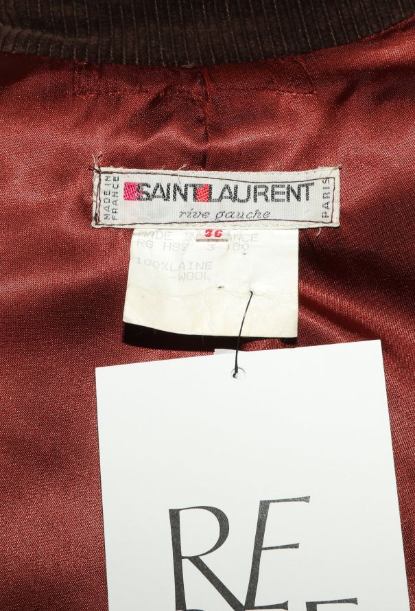 Saint Laurent F/W 1988 Corduroy Trim Blazer - 7
