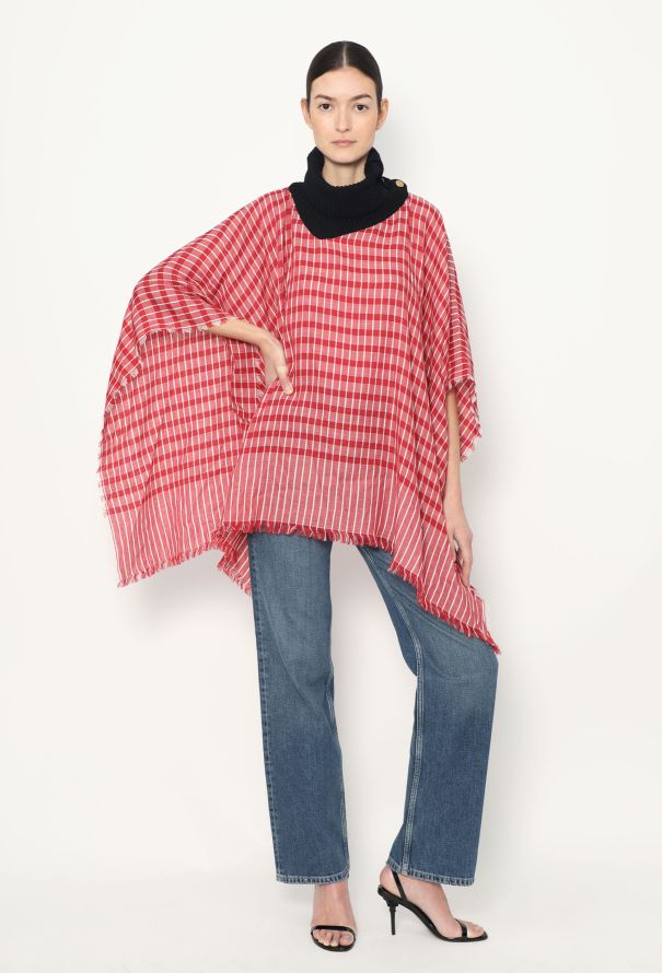 Loewe 2017 Plaid Poncho - 3