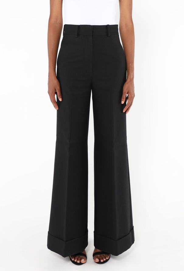 Khaite Wide-Leg Cuffed Trousers - 2