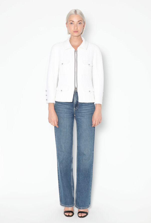 Chanel 2011 Iridescent Bouclé Chainlink Jacket - 4