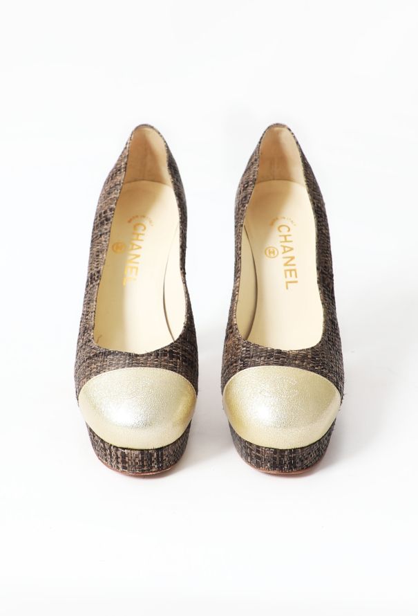 Chanel Metallic 'CC' Lesage Pumps - 3