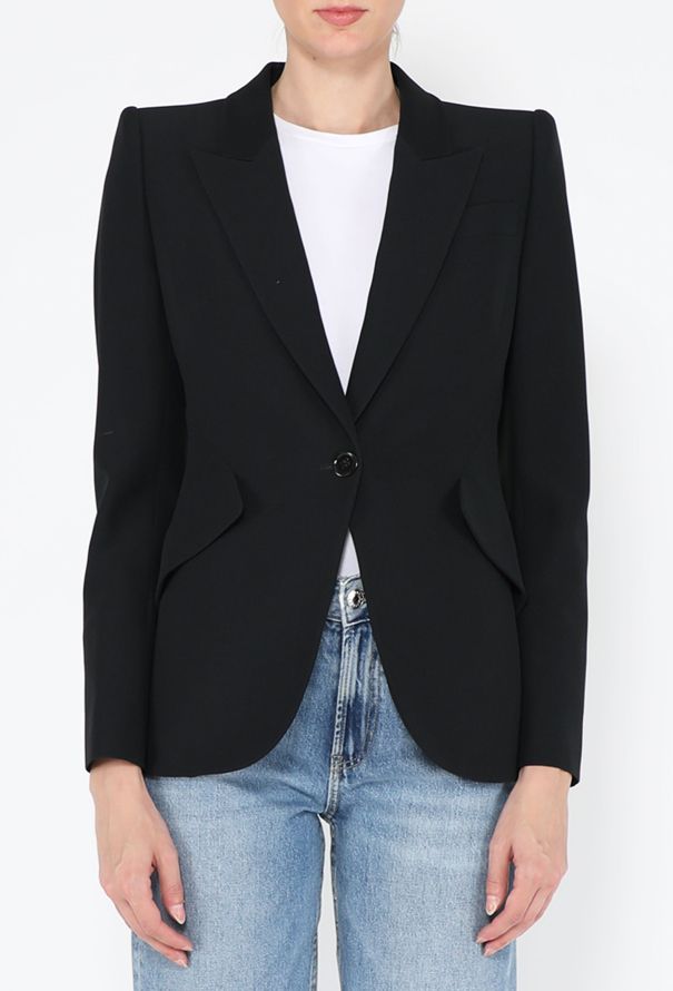 Alexander McQueen Leaf Crêpe Tailored Blazer, 2022 - 1